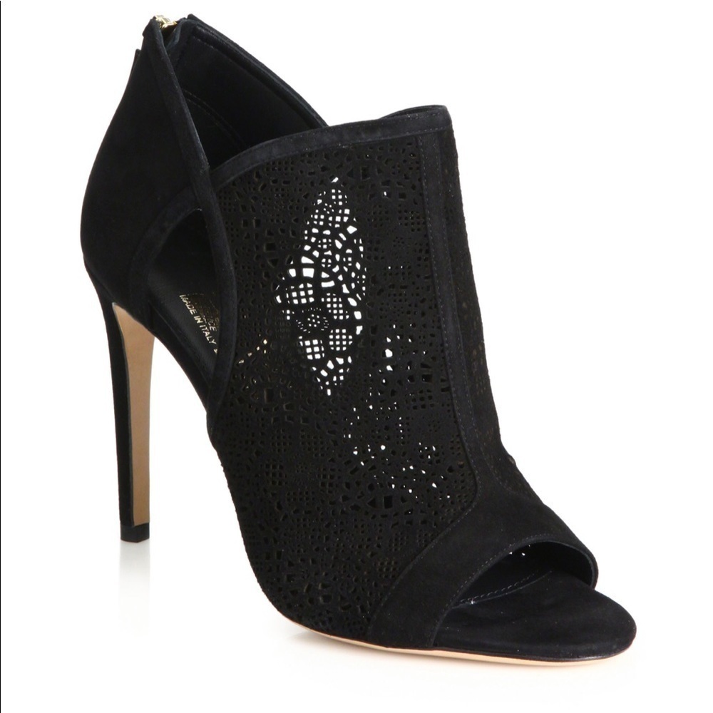 Salvatore Ferragamo Black Suede Gayle Bootie